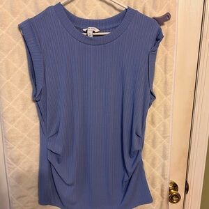 Nine West Ribbed Blue Muscle Tee